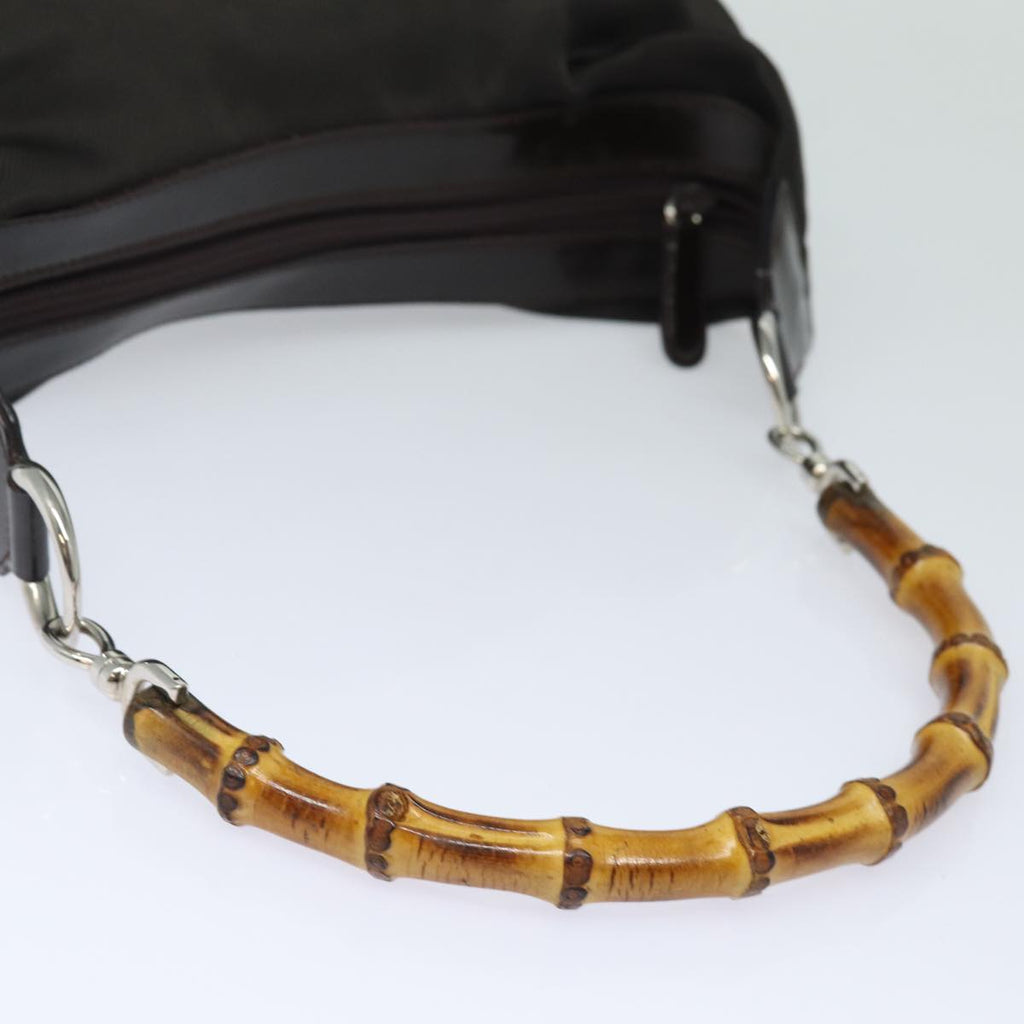 GUCCI Bamboo Hand Bag Nylon 000 2058 0531 5 80999