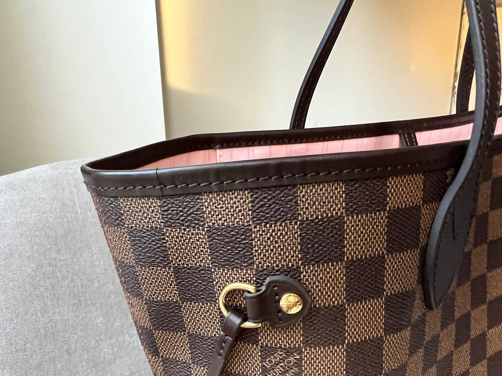 Louis Vuitton Neverfull MM Damier Ebene Rose Ballerine (RRP £1,410)