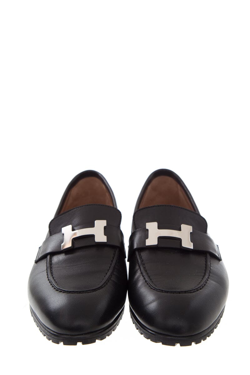 HermÃƒÆ’Ã‚Â¨s Black Loafers SZ 36