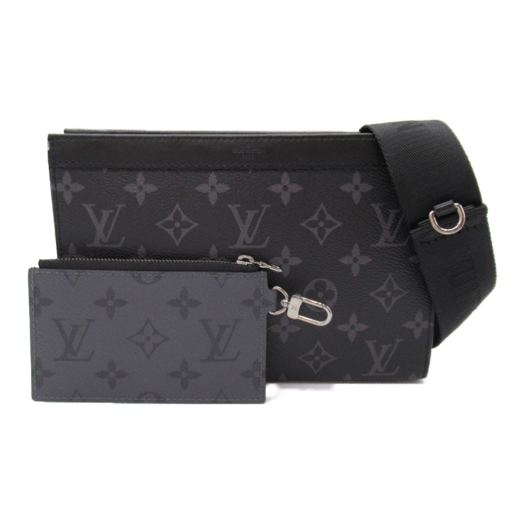 Louis Vuitton Gaston Wearable Wallet Shoulder Bag Shoulder Bag PVC Coated Canvas Monogrammic Eclipse Rivers  Black M81124
