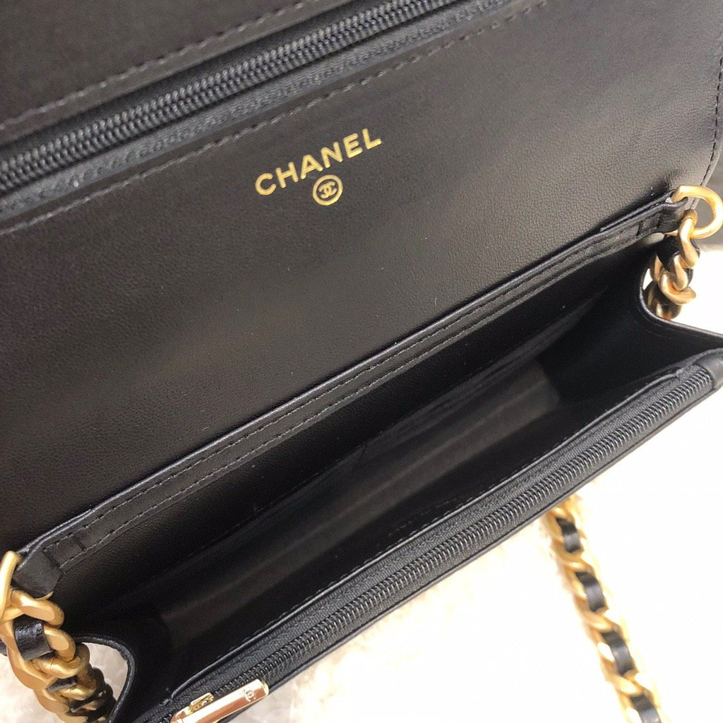 CHLOriginal Small Classic GlamIap Bag Gold Hardware Black For Women Handbags, Shoulder Bags 7.5in/19cm AP33814