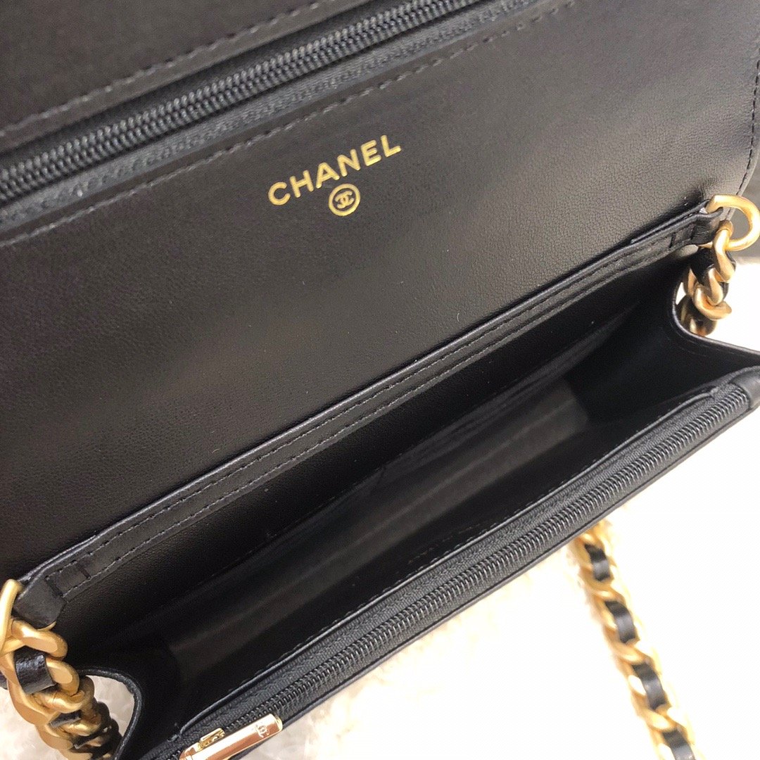 CHLOriginal Small Classic GlamIap Bag Gold Hardware Black For Women Handbags, Shoulder Bags 7.5in/19cm AP33814