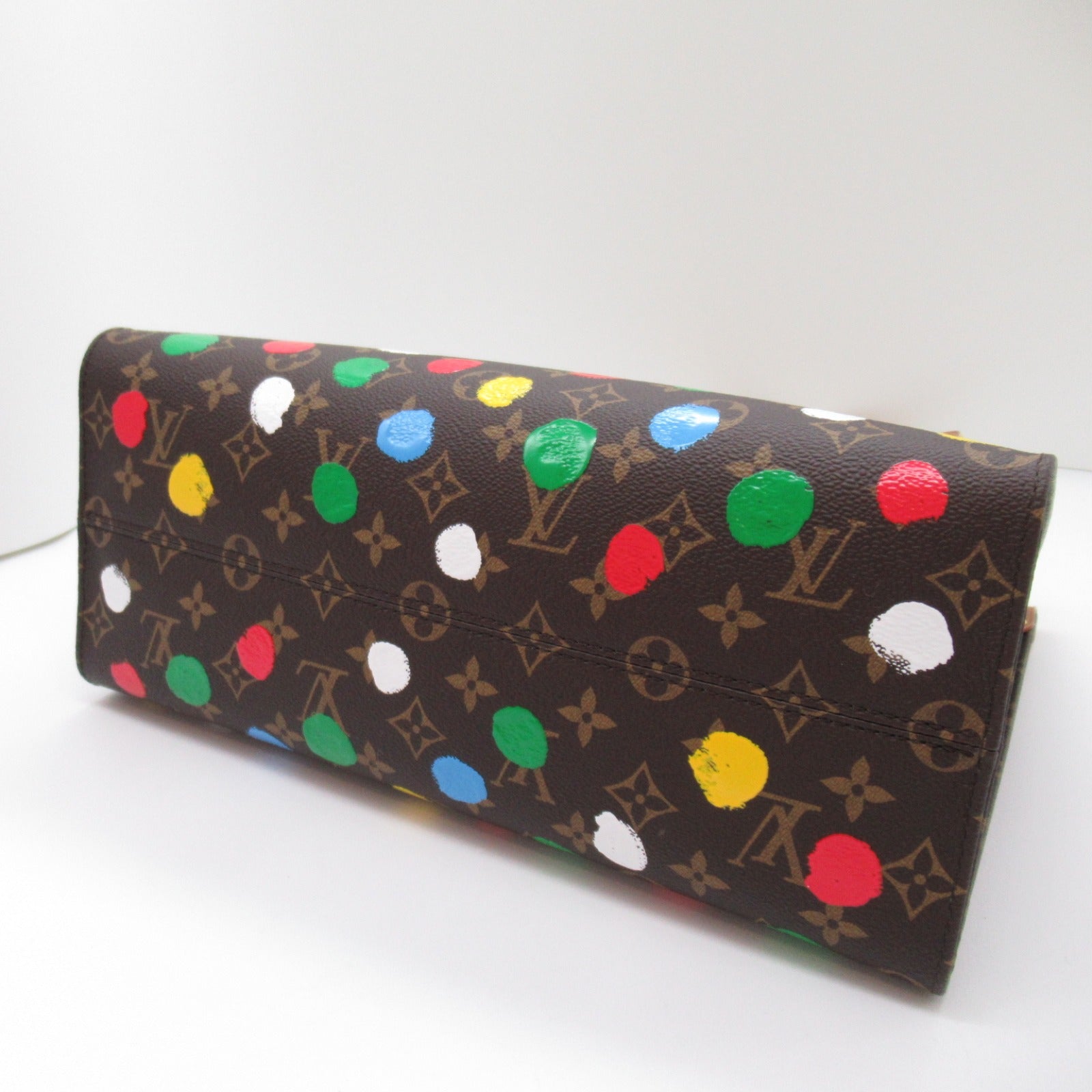 Louis Vuitton LV  YK On The Go MM Tote Bag PVC Coated Canvas Monogram Painted  Brown M46379