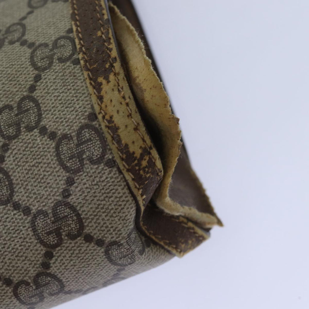 GUCCI GG Supreme Web Sherry Line Clutch Bag PVC Beige Red 89 01 033 81004