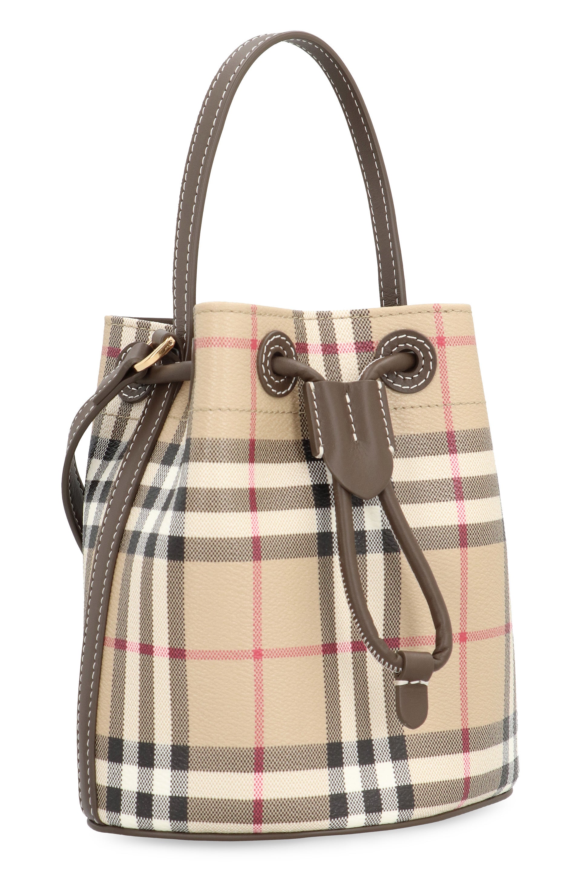 Mini Check Bucket Bag