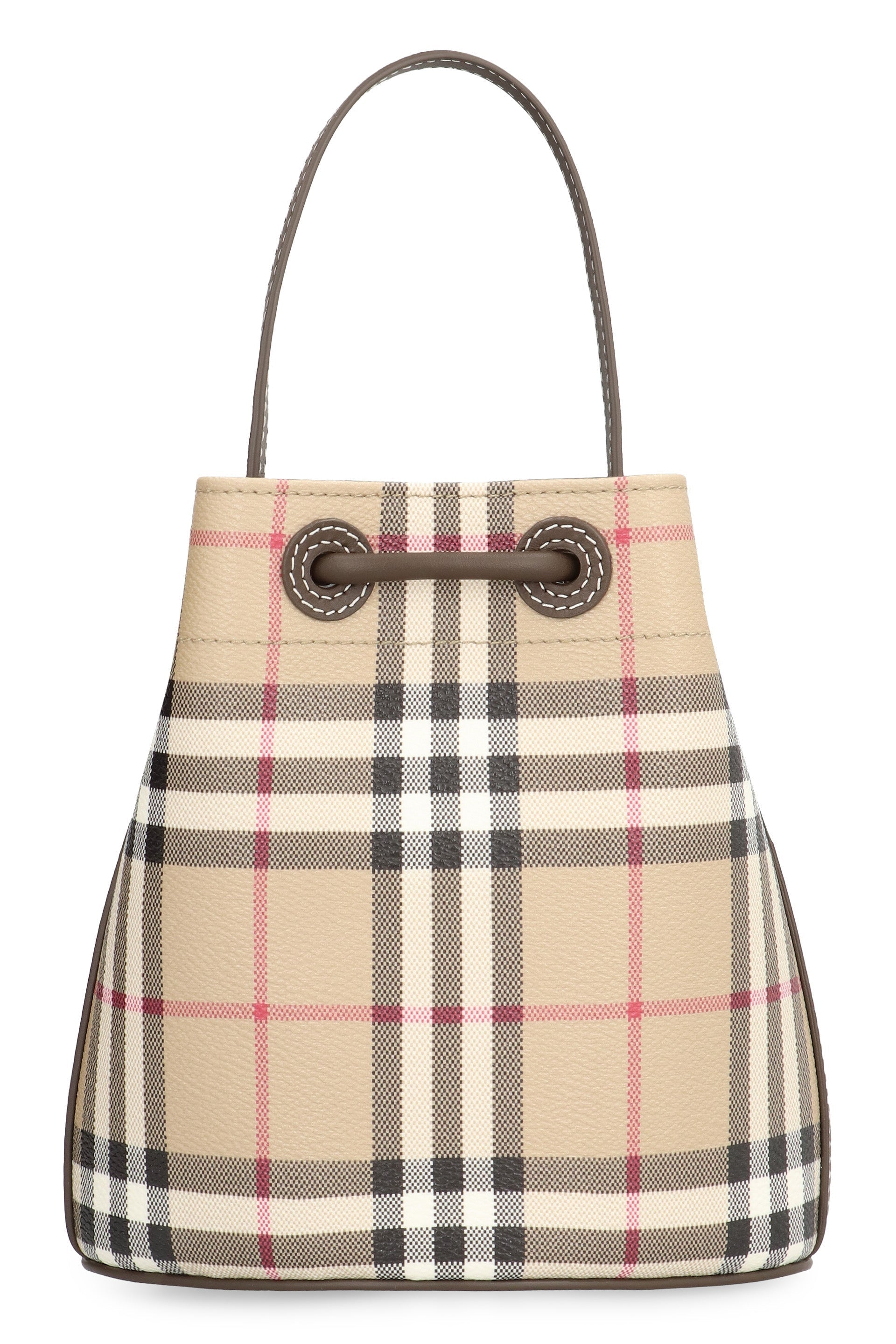 CHECK MINI BUCKET BAG