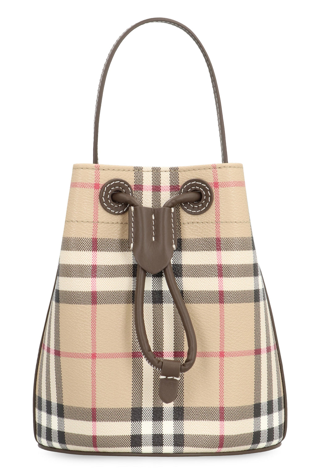 CHECK MINI BUCKET BAG