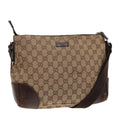 GUCCI GG Canvas Shoulder Bag Beige 114273 81012