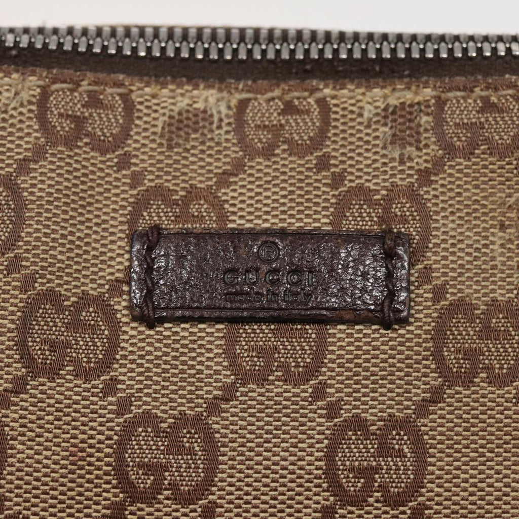 GUCCI GG Canvas Shoulder Bag Beige 114273 81012