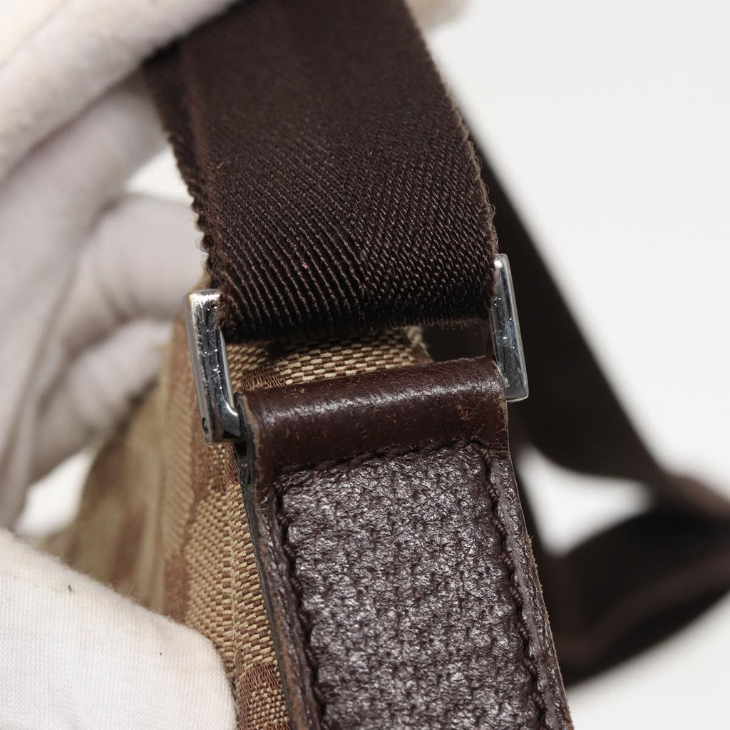 GUCCI GG Canvas Shoulder Bag Beige 114273 81012