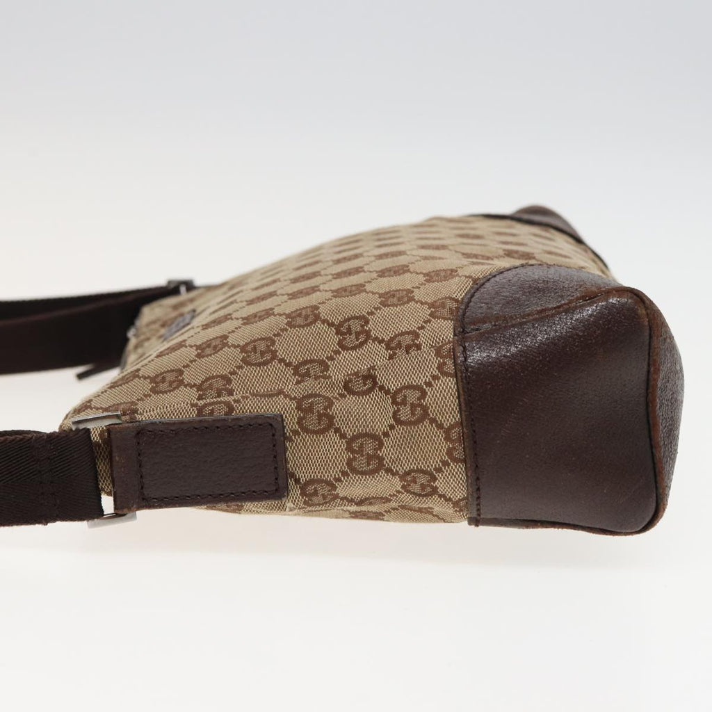 GUCCI GG Canvas Shoulder Bag Beige 114273 81012
