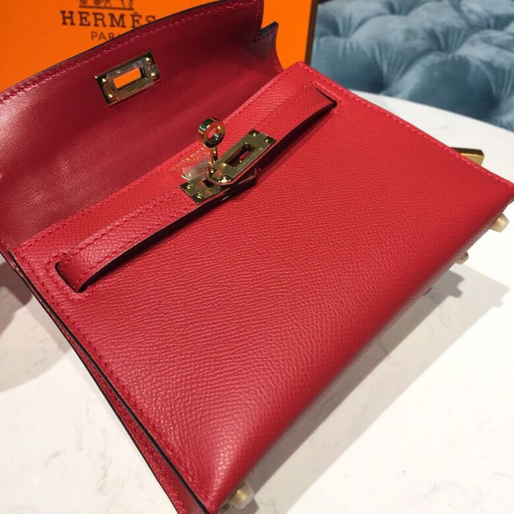 HM Mini Kelly Casaque For Women Gold Toned Hardware 7.5in/19cm