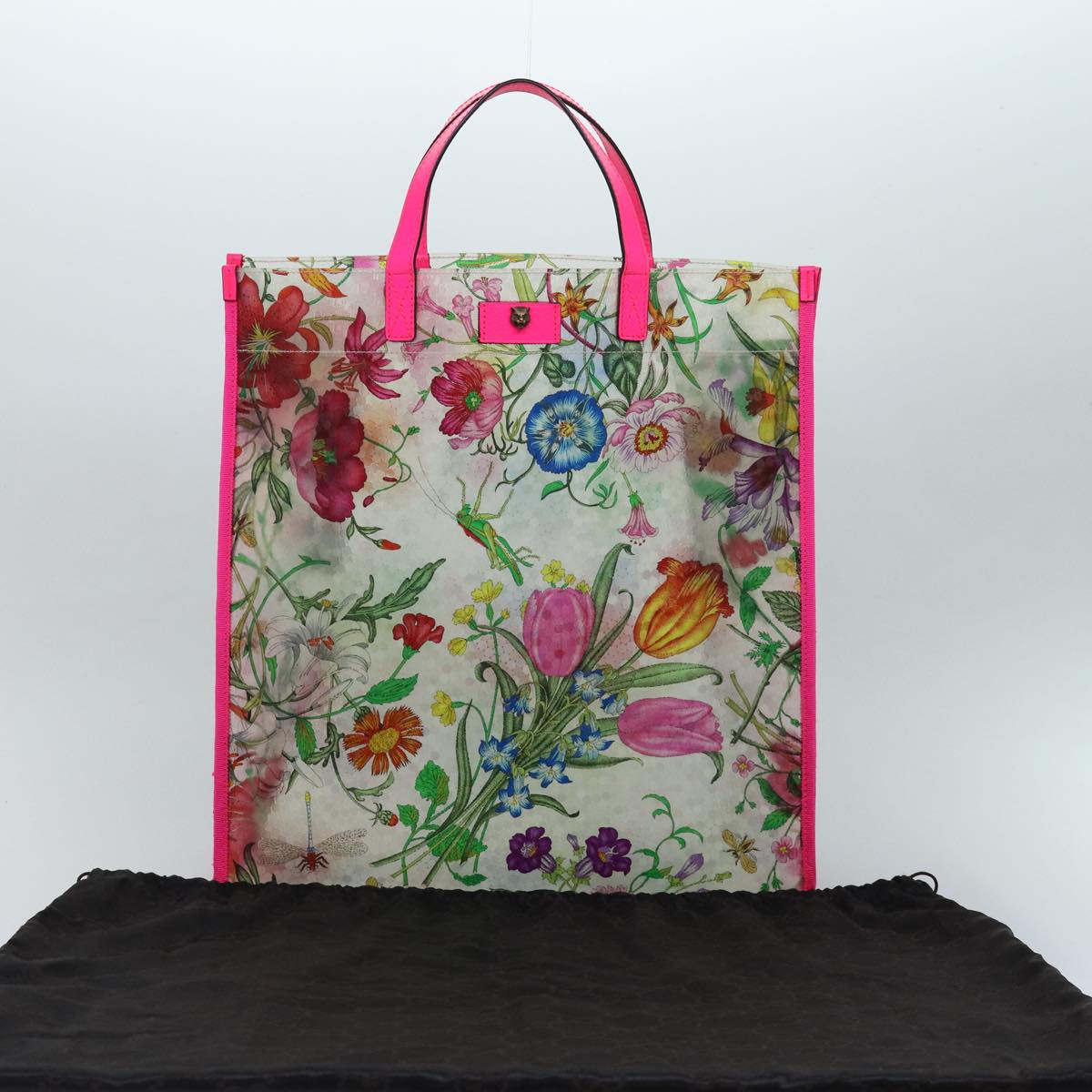 GUCCI Hand Bag Vinyl Clear Pink 548713 560440 81040
