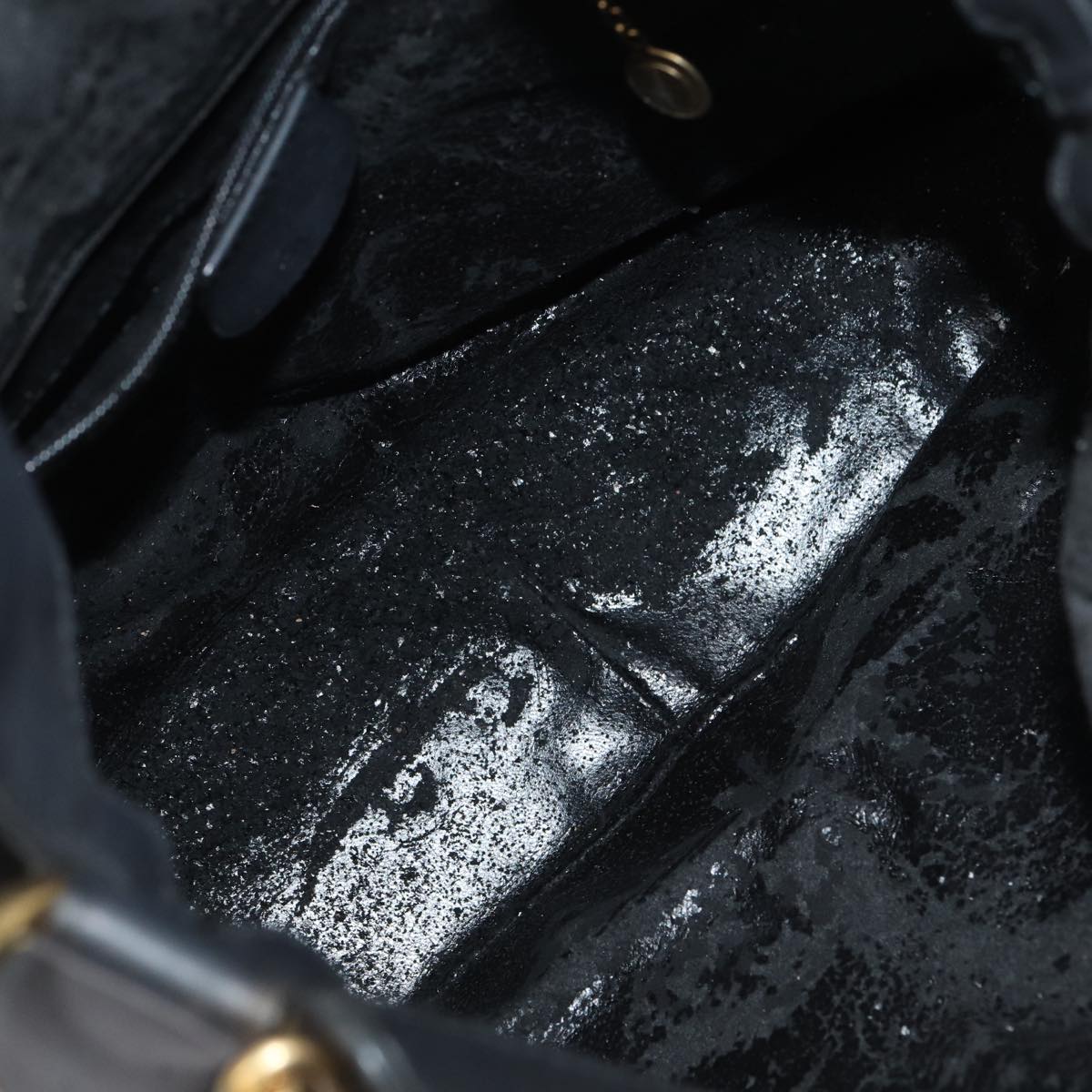 GUCCI Bamboo Hand Bag Suede 2way Black 81045