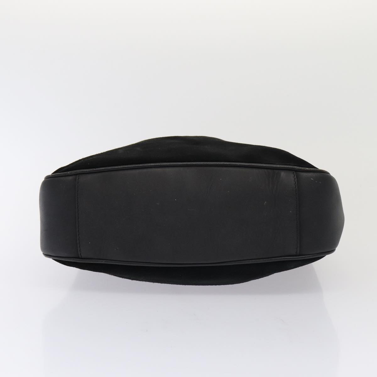 GUCCI Bamboo Hand Bag Suede 2way Black 81045
