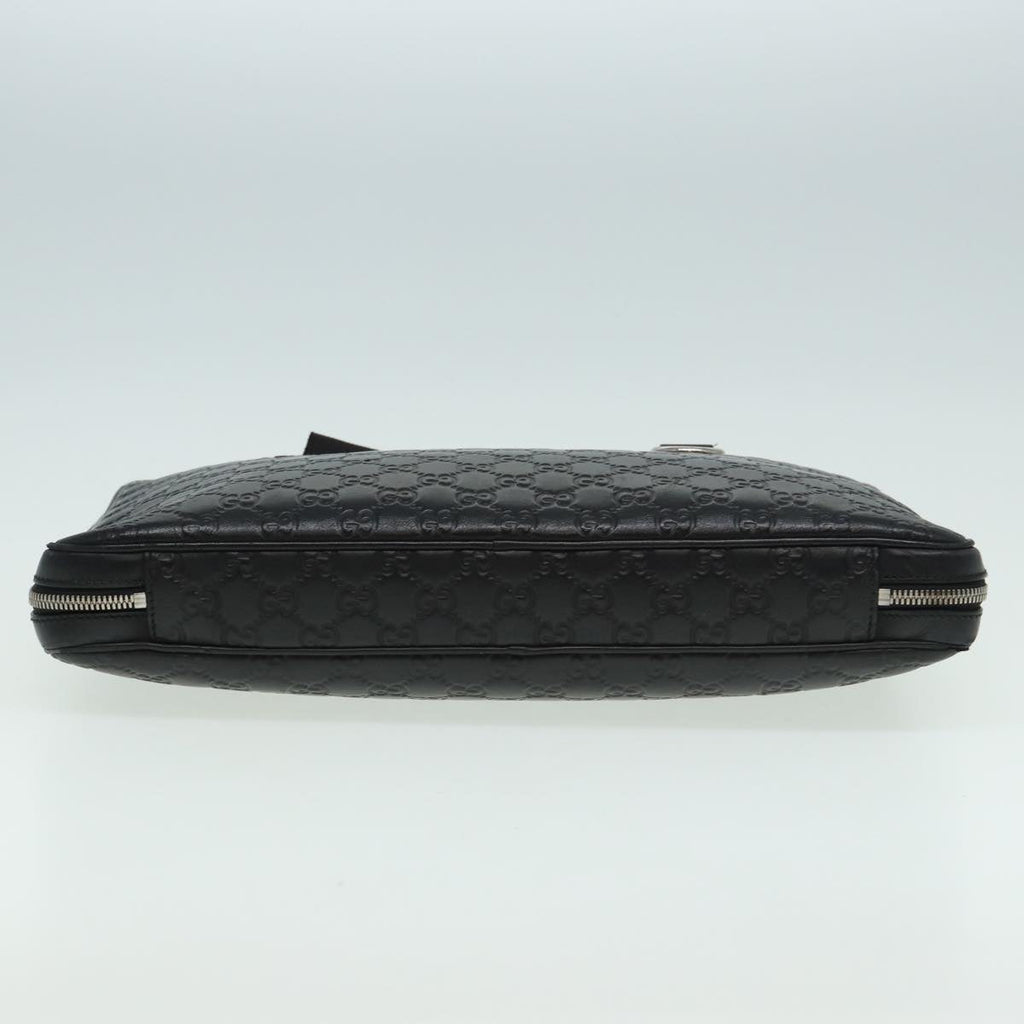 GUCCI GG Canvas Guccissima Hand Bag Black 81048