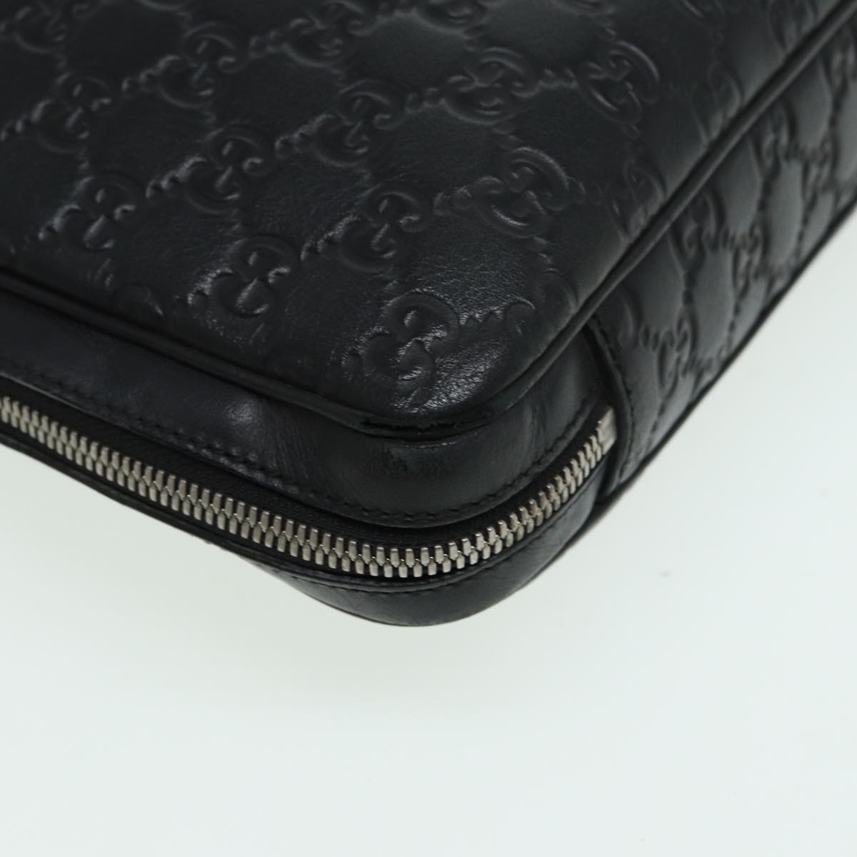 GUCCI GG Canvas Guccissima Hand Bag Black 81048