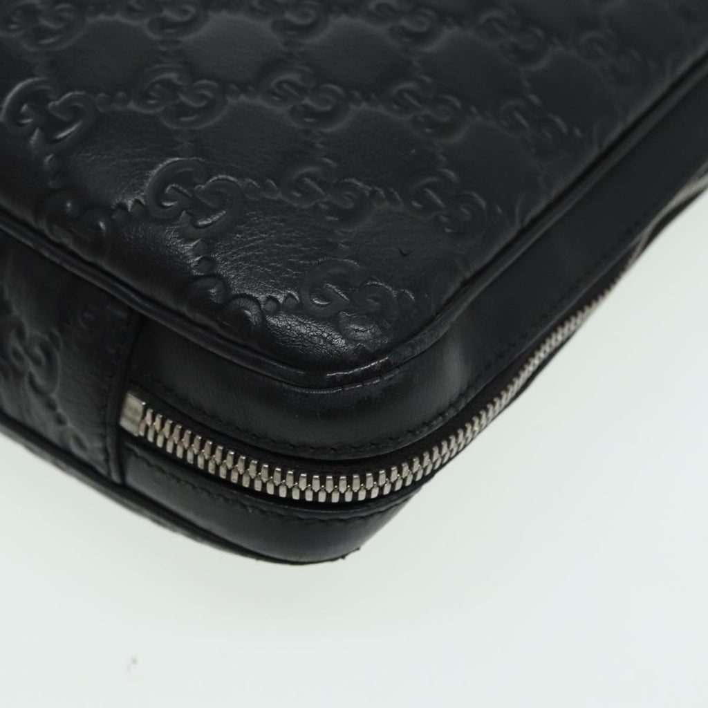 GUCCI GG Canvas Guccissima Hand Bag Black 81048