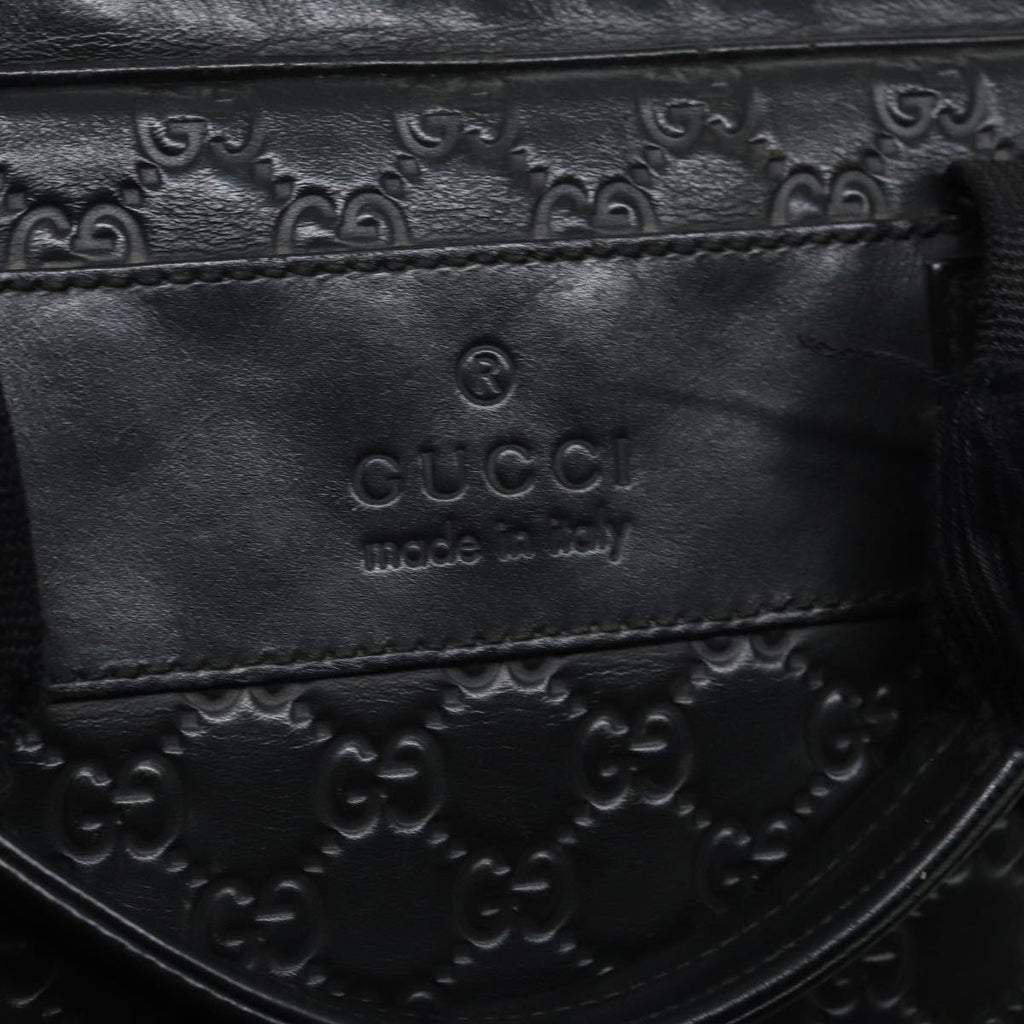 GUCCI GG Canvas Guccissima Hand Bag Black 81048