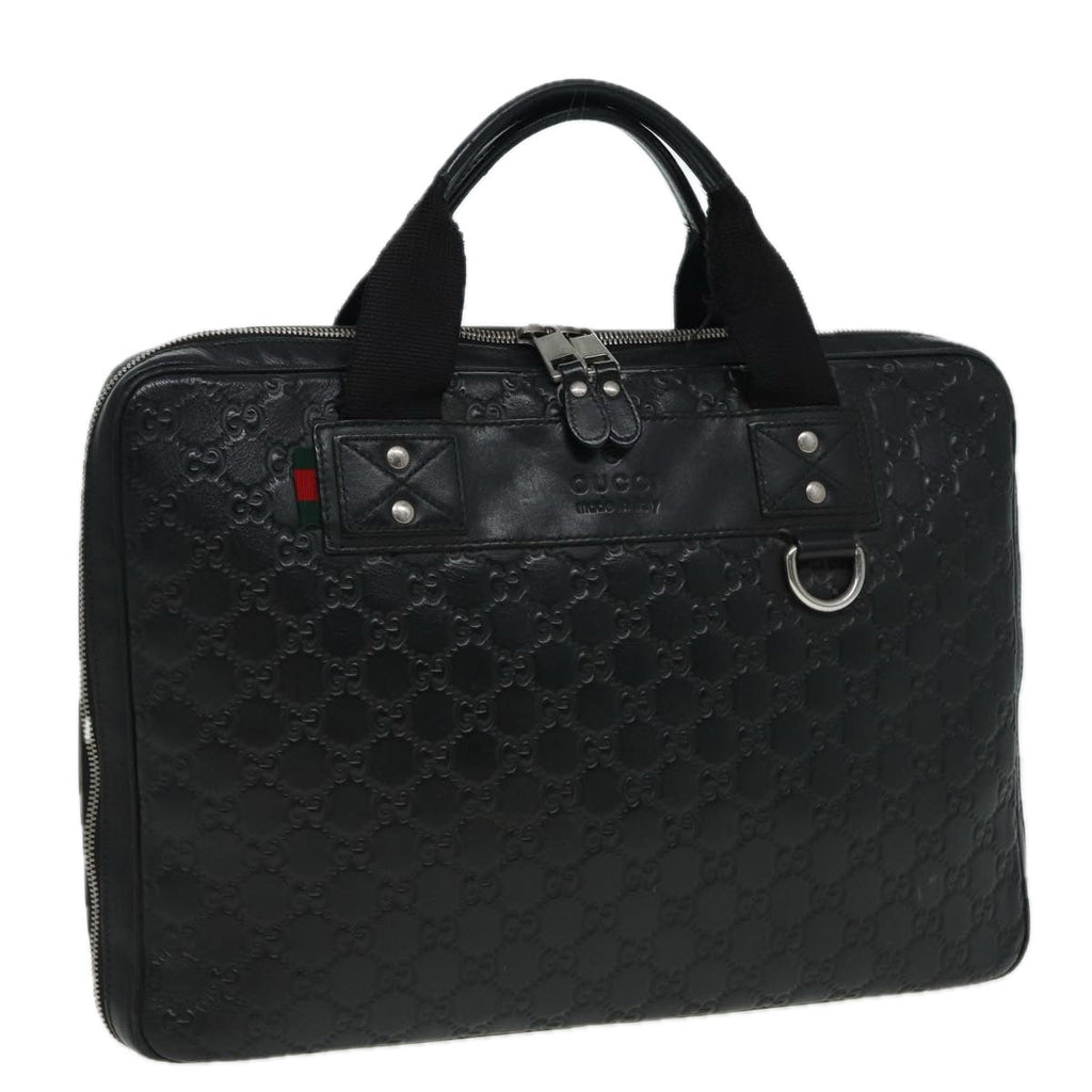 GUCCI GG Canvas Guccissima Hand Bag Black 81048