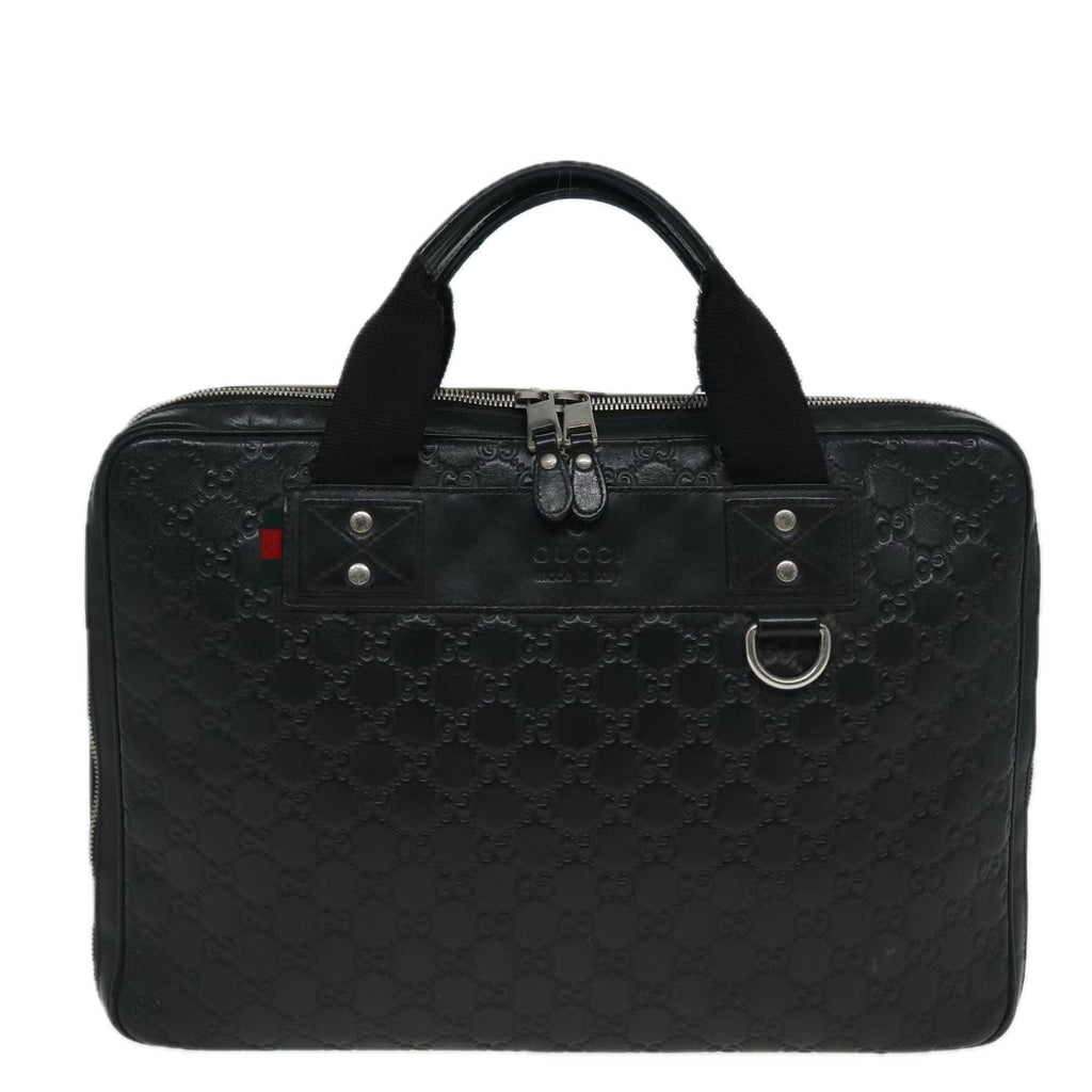 GUCCI GG Canvas Guccissima Hand Bag Black 81048