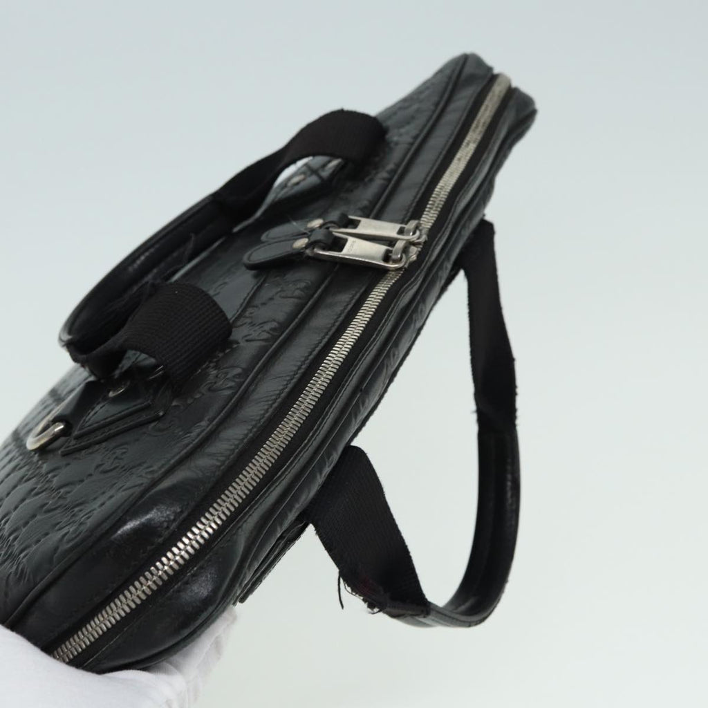 GUCCI GG Canvas Guccissima Hand Bag Black 81048