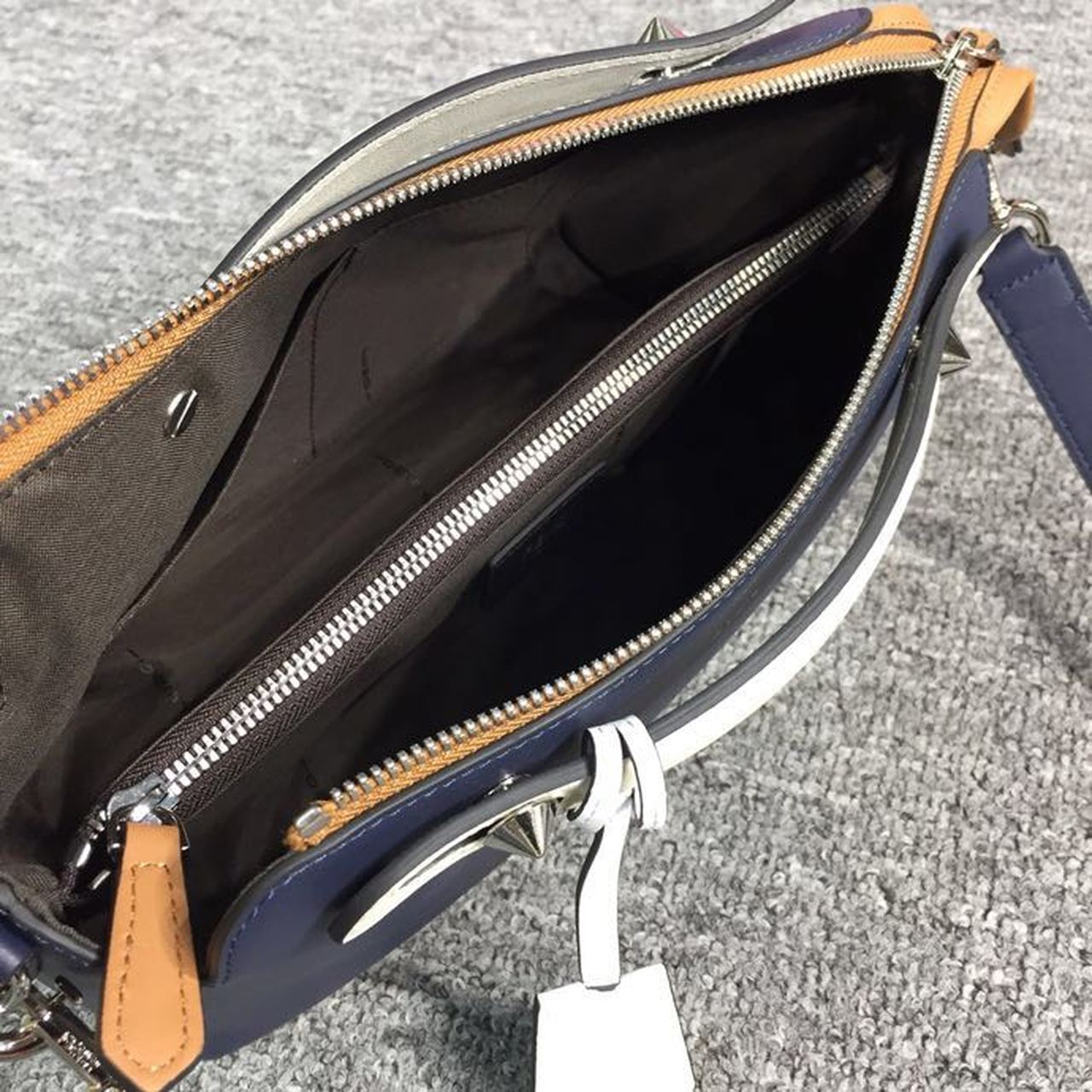FI By The Way MeGLAMIum Bag Dark Blue For Women, Handbags, Shoulder And Crossbody Bags 10.6in/27cm FF 8BL1461