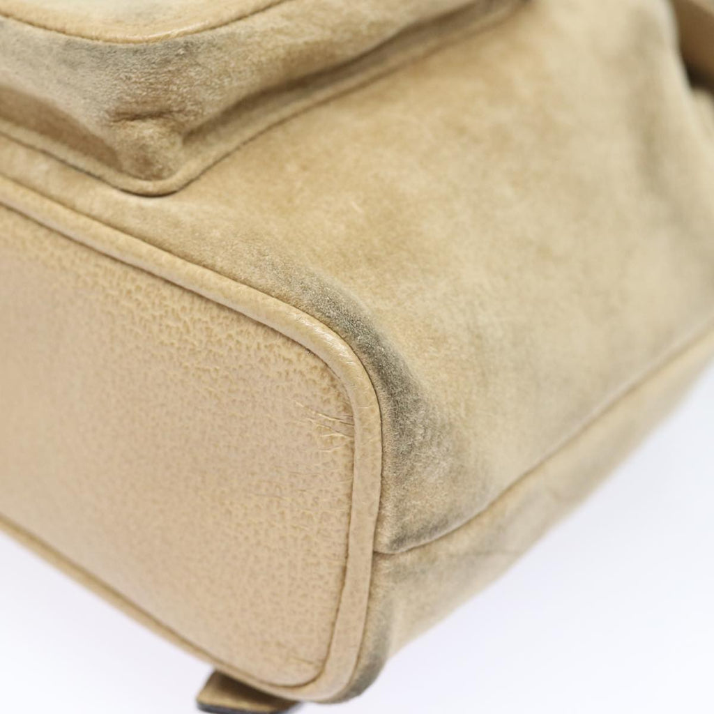 GUCCI Bamboo Backpack Suede Leather Beige 003 1705 0030 81152