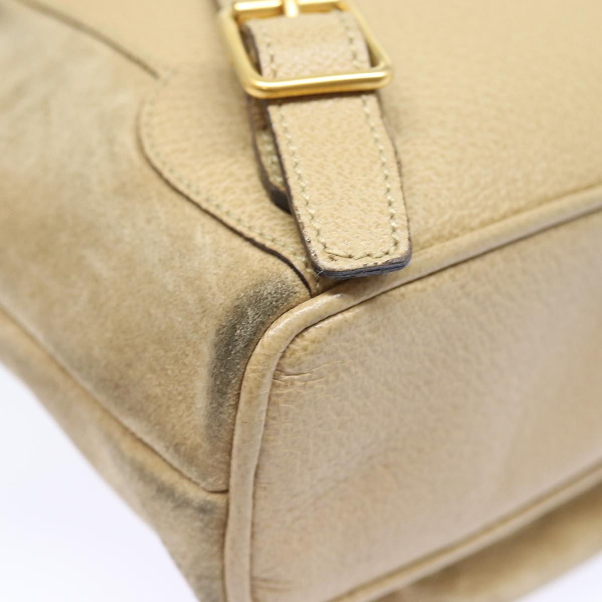 GUCCI Bamboo Backpack Suede Leather Beige 003 1705 0030 81152