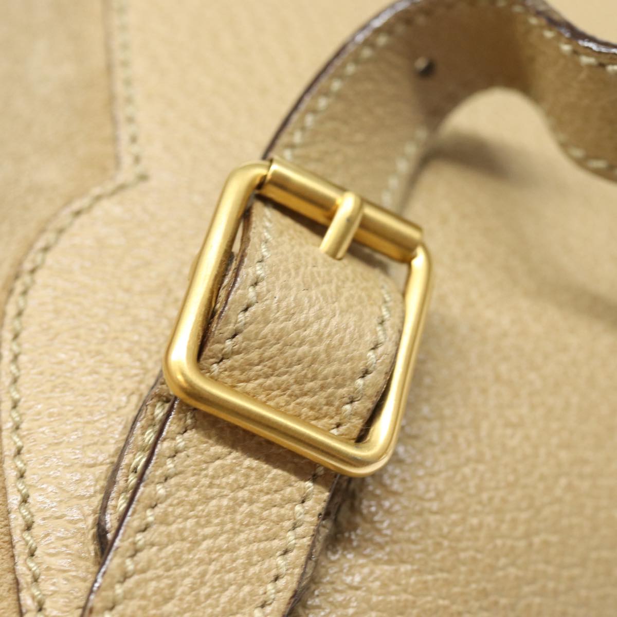 GUCCI Bamboo Backpack Suede Leather Beige 003 1705 0030 81152