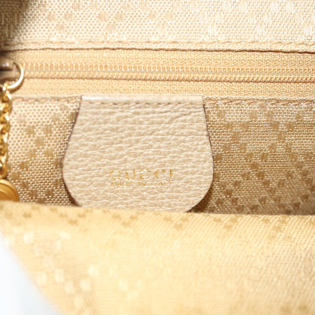 GUCCI Bamboo Backpack Suede Leather Beige 003 1705 0030 81152