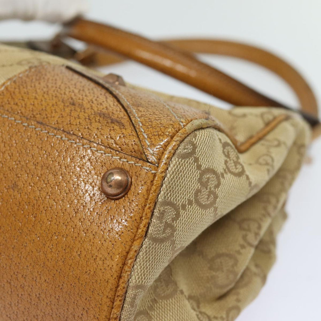 GUCCI GG Canvas Jackie Hand Bag Beige 124407 81153