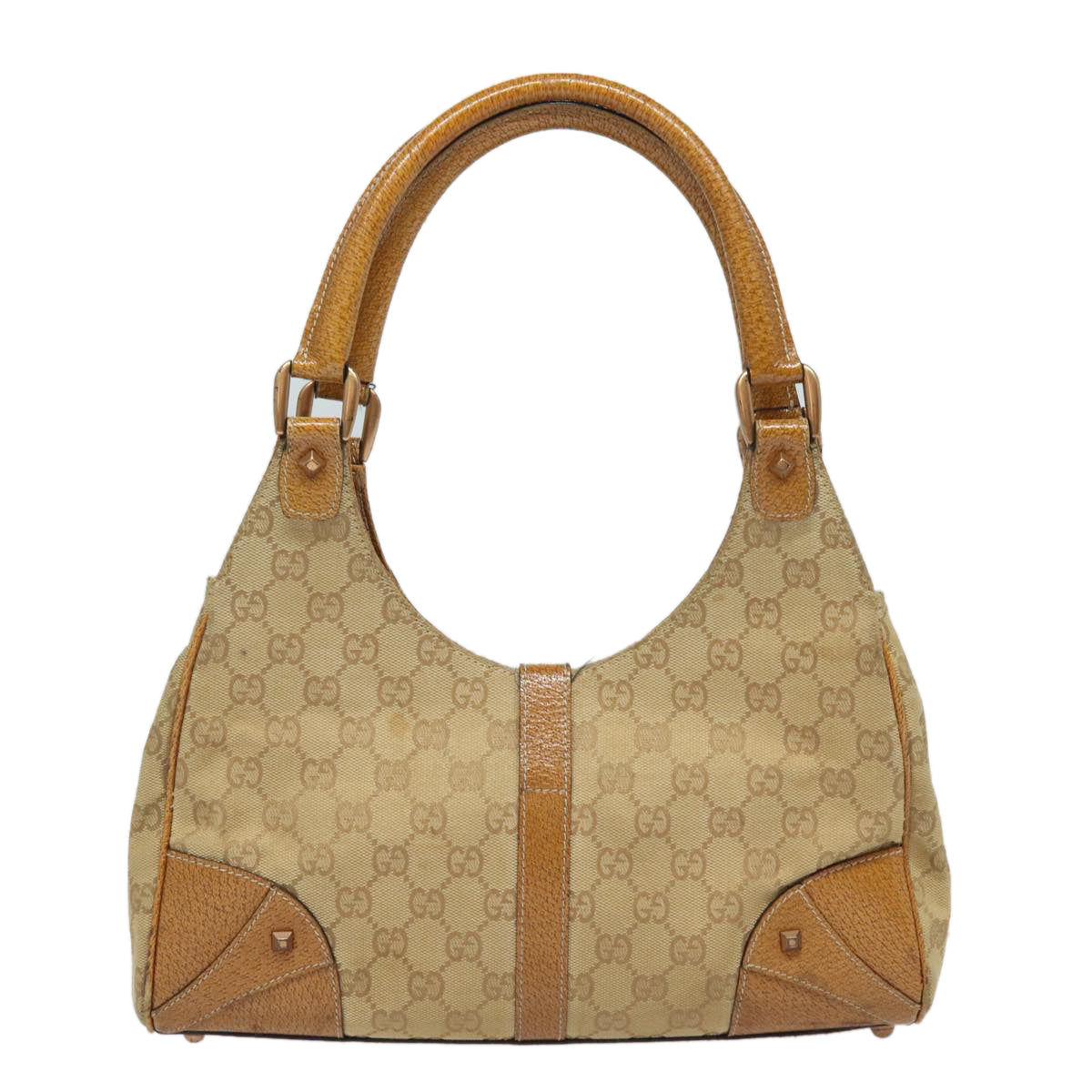 GUCCI GG Canvas Jackie Hand Bag Beige 124407 81153