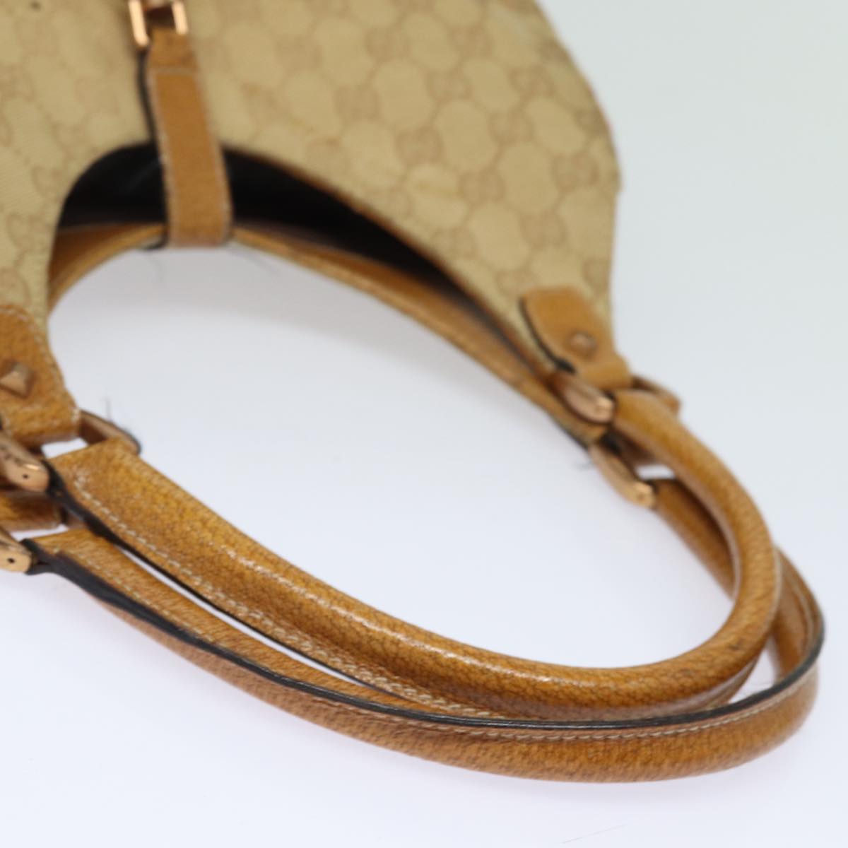 GUCCI GG Canvas Jackie Hand Bag Beige 124407 81153