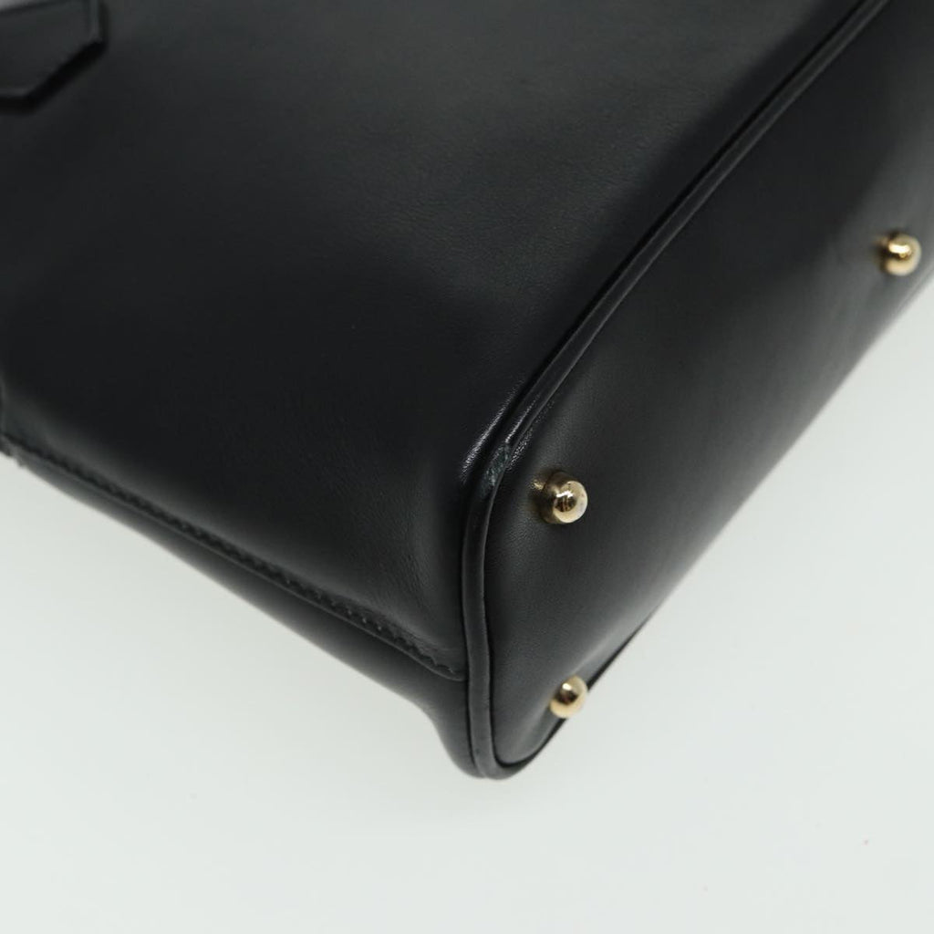 GUCCI Bamboo Hand Bag Leather 2way Black 000 2865 0290 81155