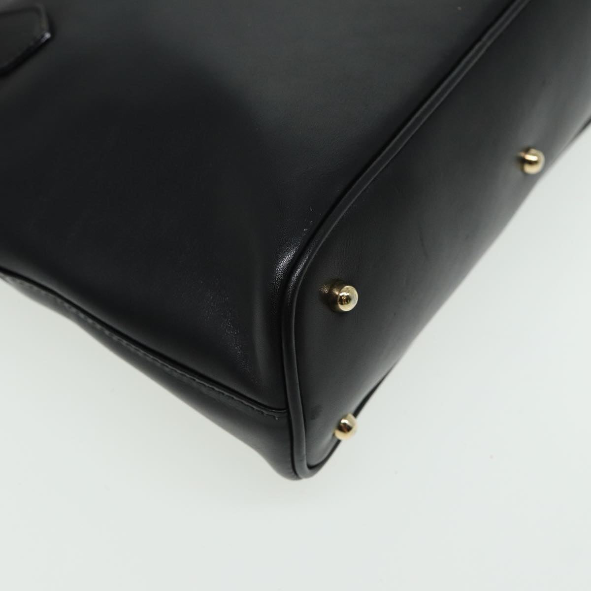 GUCCI Bamboo Hand Bag Leather 2way Black 000 2865 0290 81155
