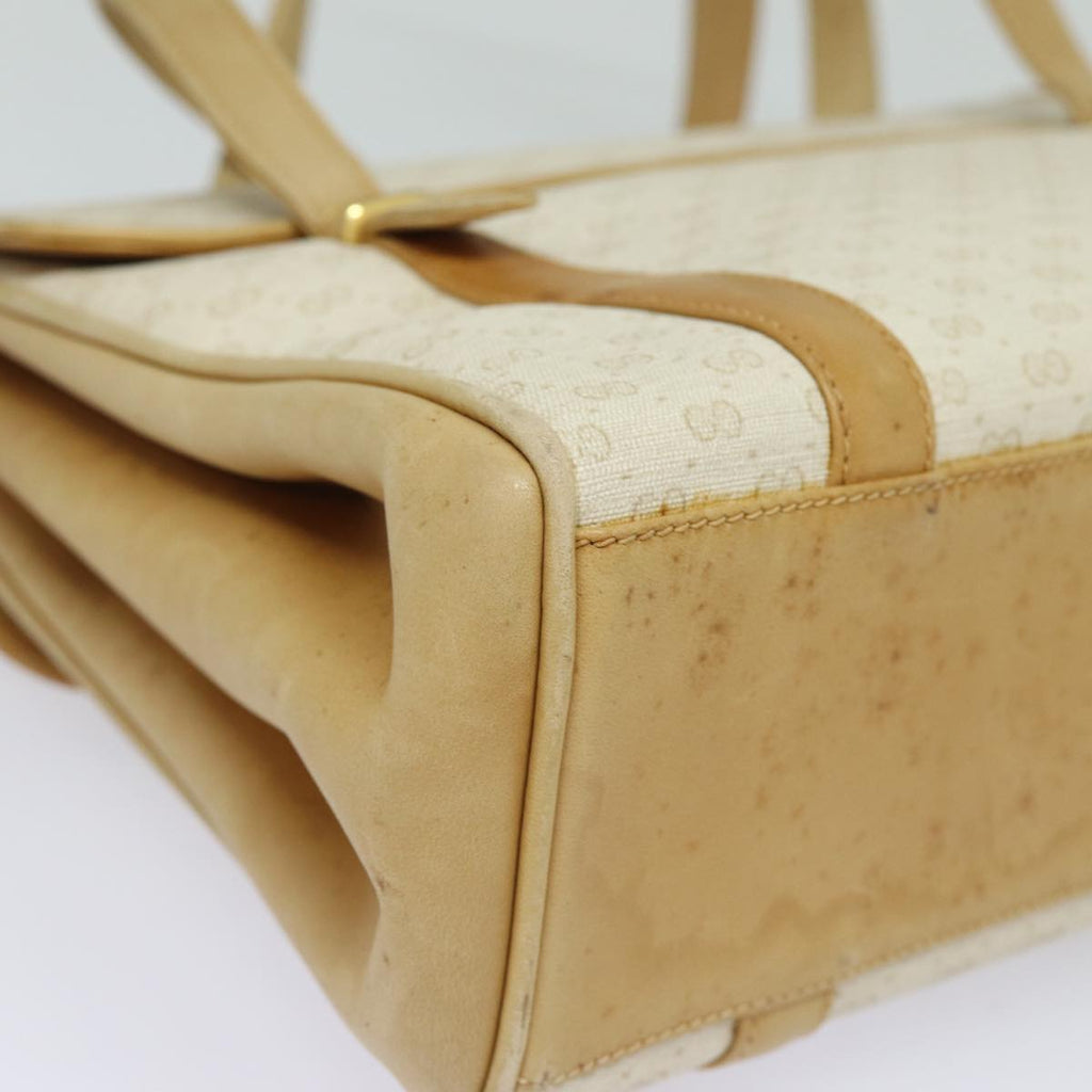 GUCCI Micro GG Supreme Shoulder Bag PVC Leather White 46 000 4857 81156