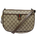 GUCCI GG Supreme Web Sherry Line Shoulder Bag PVC Beige 89 02 077 81157