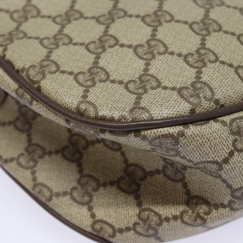 GUCCI GG Supreme Web Sherry Line Shoulder Bag PVC Beige 89 02 077 81157