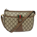 GUCCI GG Supreme Web Sherry Line Shoulder Bag PVC Beige 89 02 032 81158