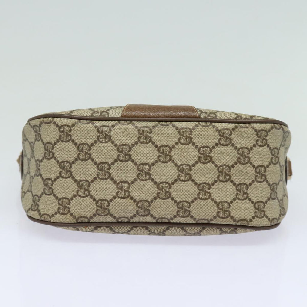 GUCCI GG Supreme Web Sherry Line Shoulder Bag PVC Beige 89 02 032 81158