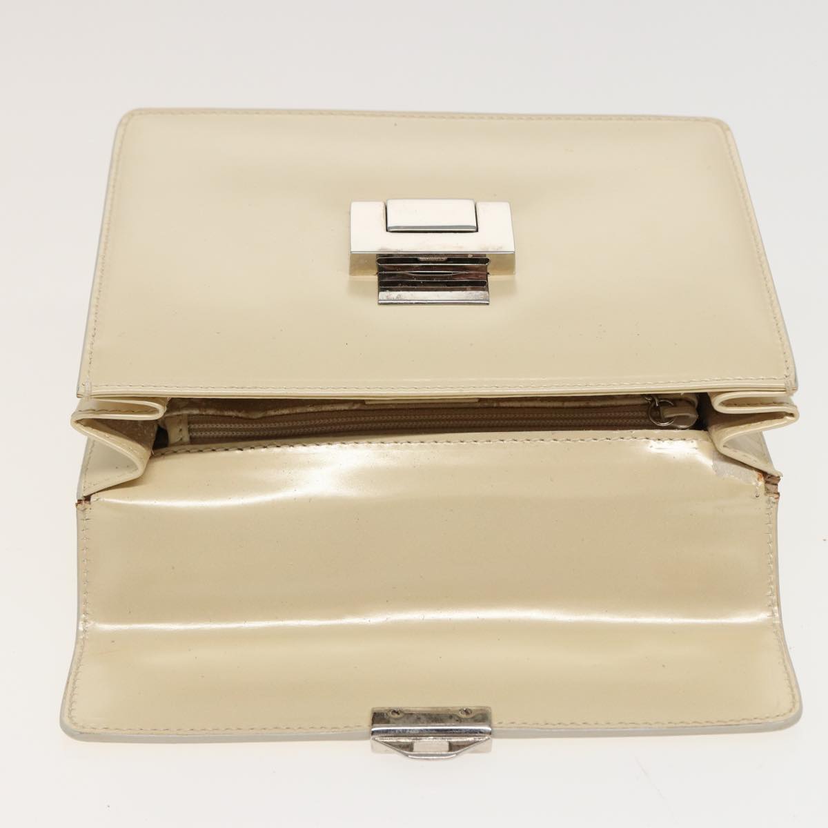 GUCCI Hand Bag Leather 2way Cream 81160