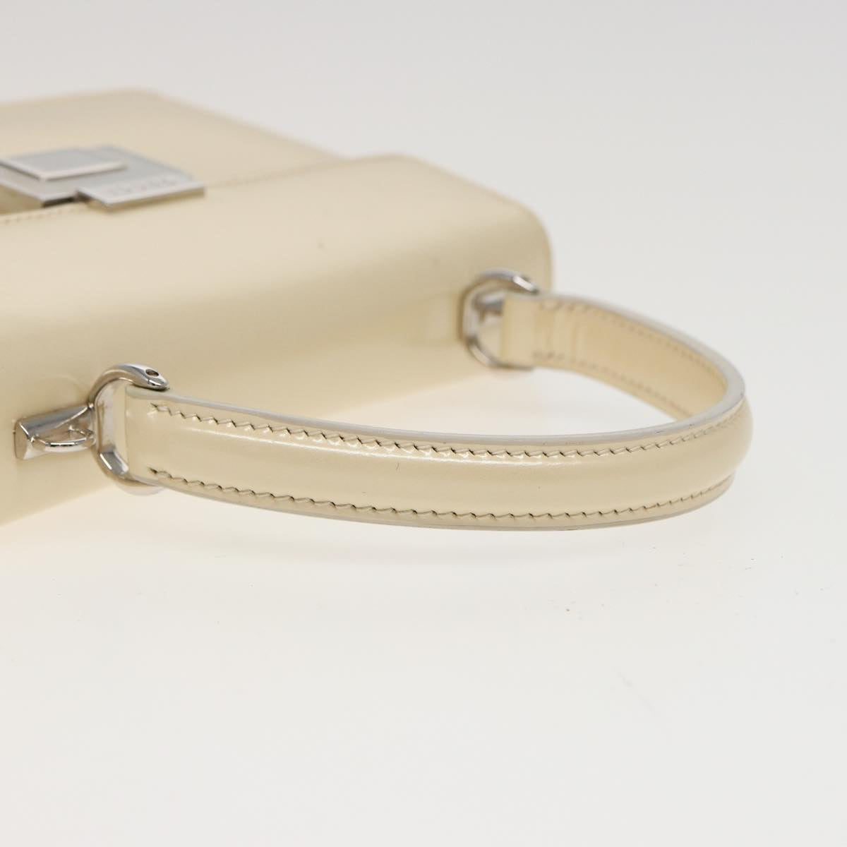 GUCCI Hand Bag Leather 2way Cream 81160