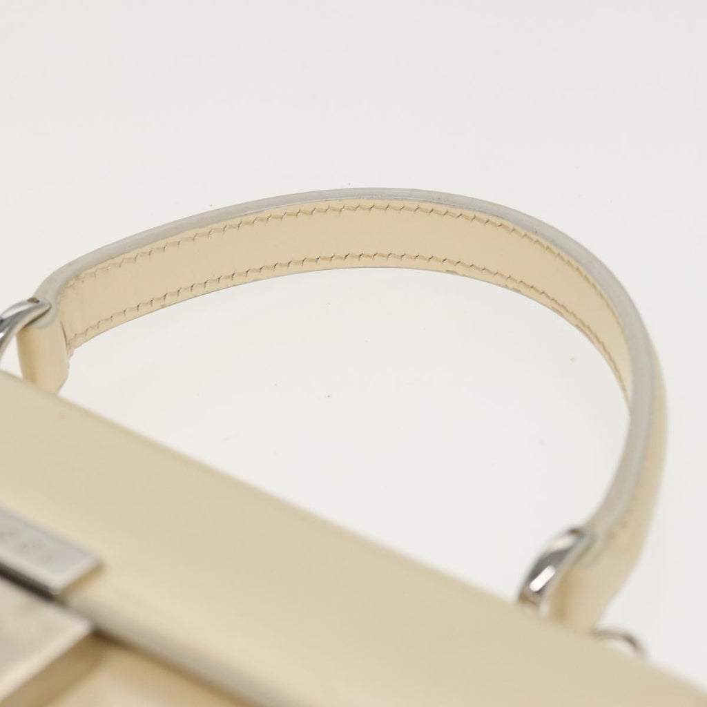 GUCCI Hand Bag Leather 2way Cream 81160