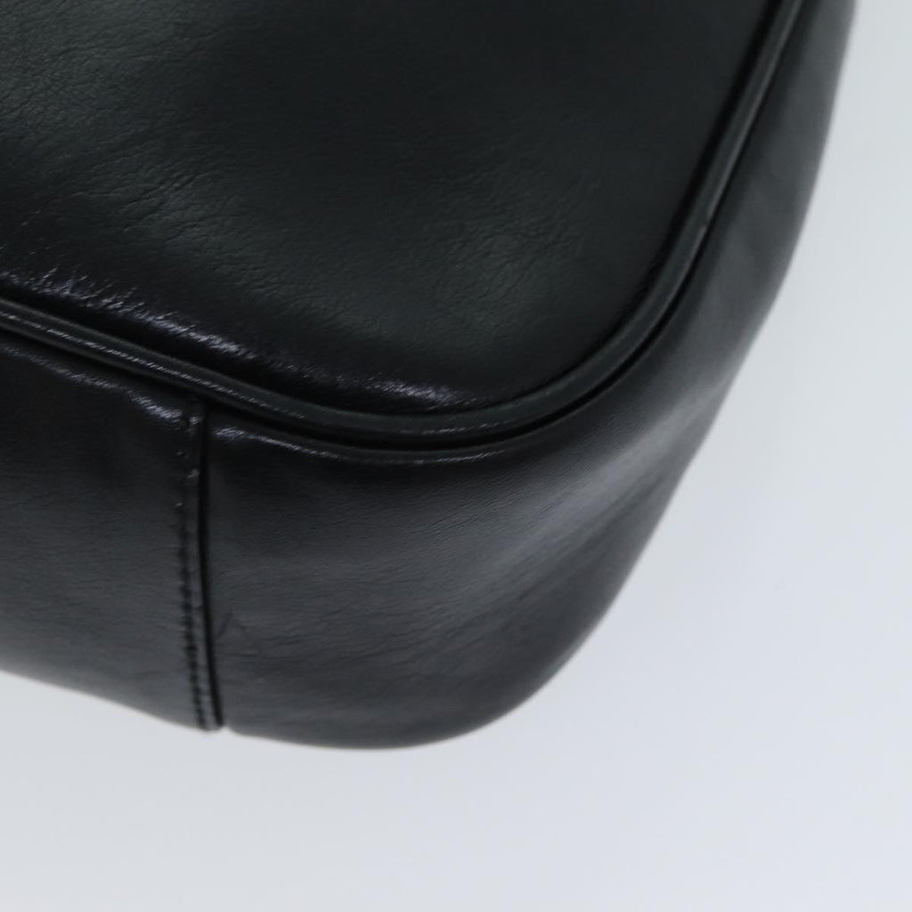 GUCCI Bamboo Hand Bag Leather 2way Black 001 2113 1638 81162