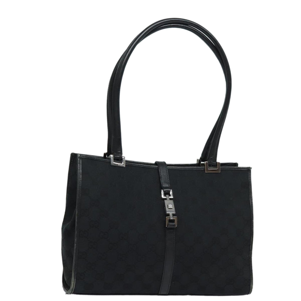 GUCCI Jackie GG Canvas Shoulder Bag Black 002 1073 81163