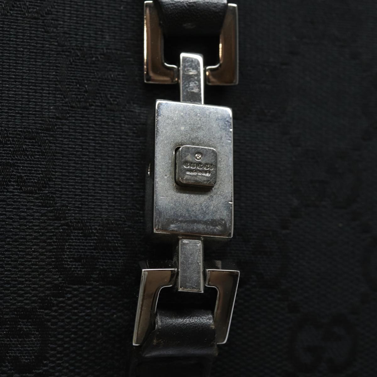 GUCCI Jackie GG Canvas Shoulder Bag Black 002 1073 81163