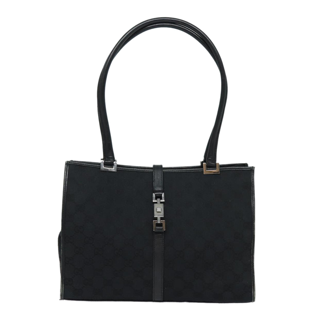 GUCCI Jackie GG Canvas Shoulder Bag Black 002 1073 81163