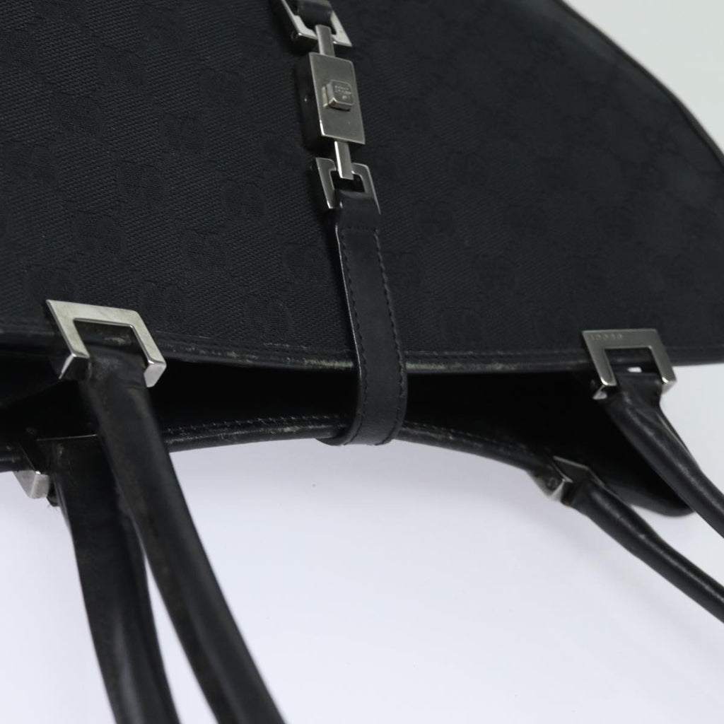 GUCCI Jackie GG Canvas Shoulder Bag Black 002 1073 81163
