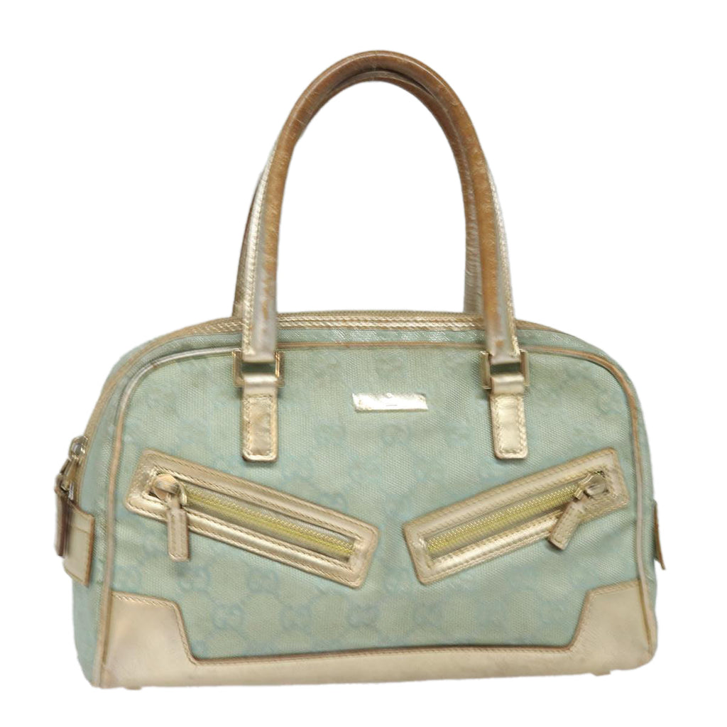 GUCCI GG Canvas Hand Bag Light Blue 000 0852 81164